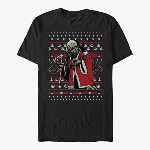 Majica Merch Star Wars: Classic - Santa Yoda Unisex T-Shirt Black