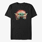 Merch Star Wars: The Mandalorian - Sipping Starries Small Front Unisex T-Shirt Black