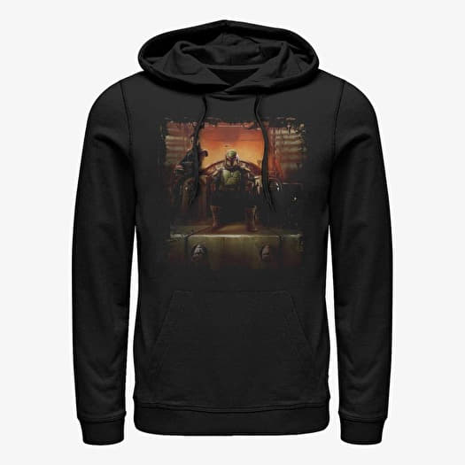 Hanorac Merch Star Wars Book of Boba Fett - Boba Painterly Throne Unisex Hoodie Black