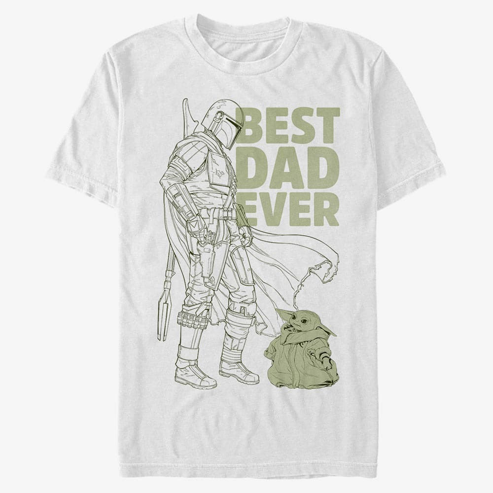 Trička Merch Star Wars: The Mandalorian - Best Guardian Unisex T-Shirt White