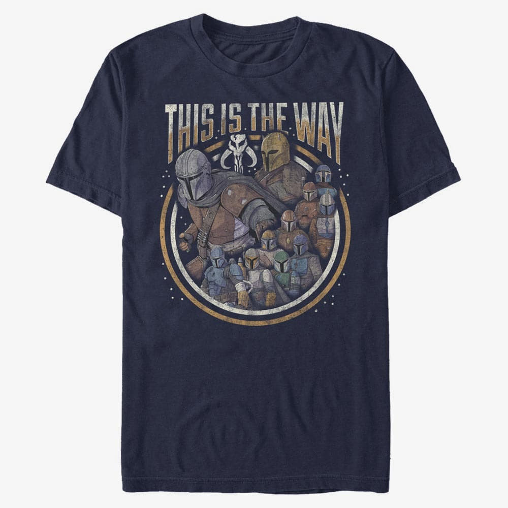 T-shirts Merch Star Wars: The Mandalorian - The Way Group Unisex T-Shirt Navy Blue