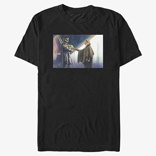 Tričko Merch Star Wars: The Mandalorian - Goodbyes Unisex T-Shirt Black