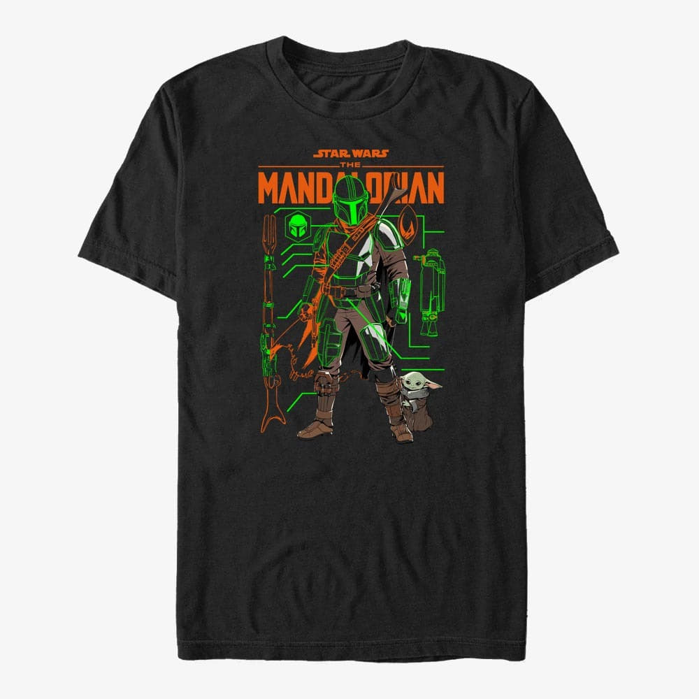 Majice Merch Star Wars: The Mandalorian - Schemed Up Unisex T-Shirt Black