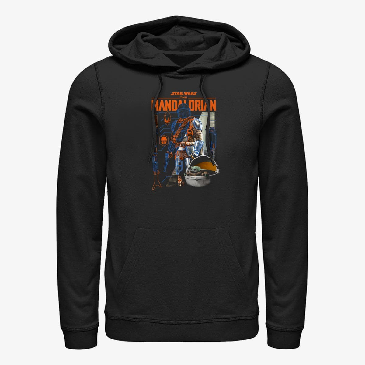 Puloverji   Merch Star Wars: Mandalorian - Cut Up Unisex Hoodie Black