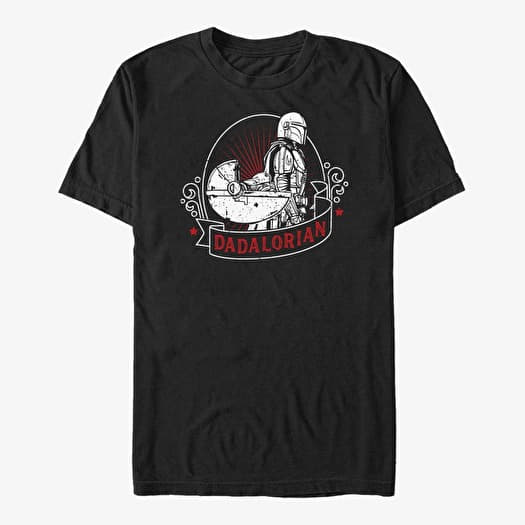 T-shirt Merch Star Wars: The Mandalorian - Mando Badge Unisex T-Shirt Black