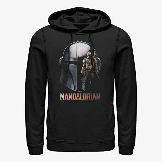 Sweatshirt Merch Star Wars: Mandalorian - Mando Head Unisex Hoodie Black