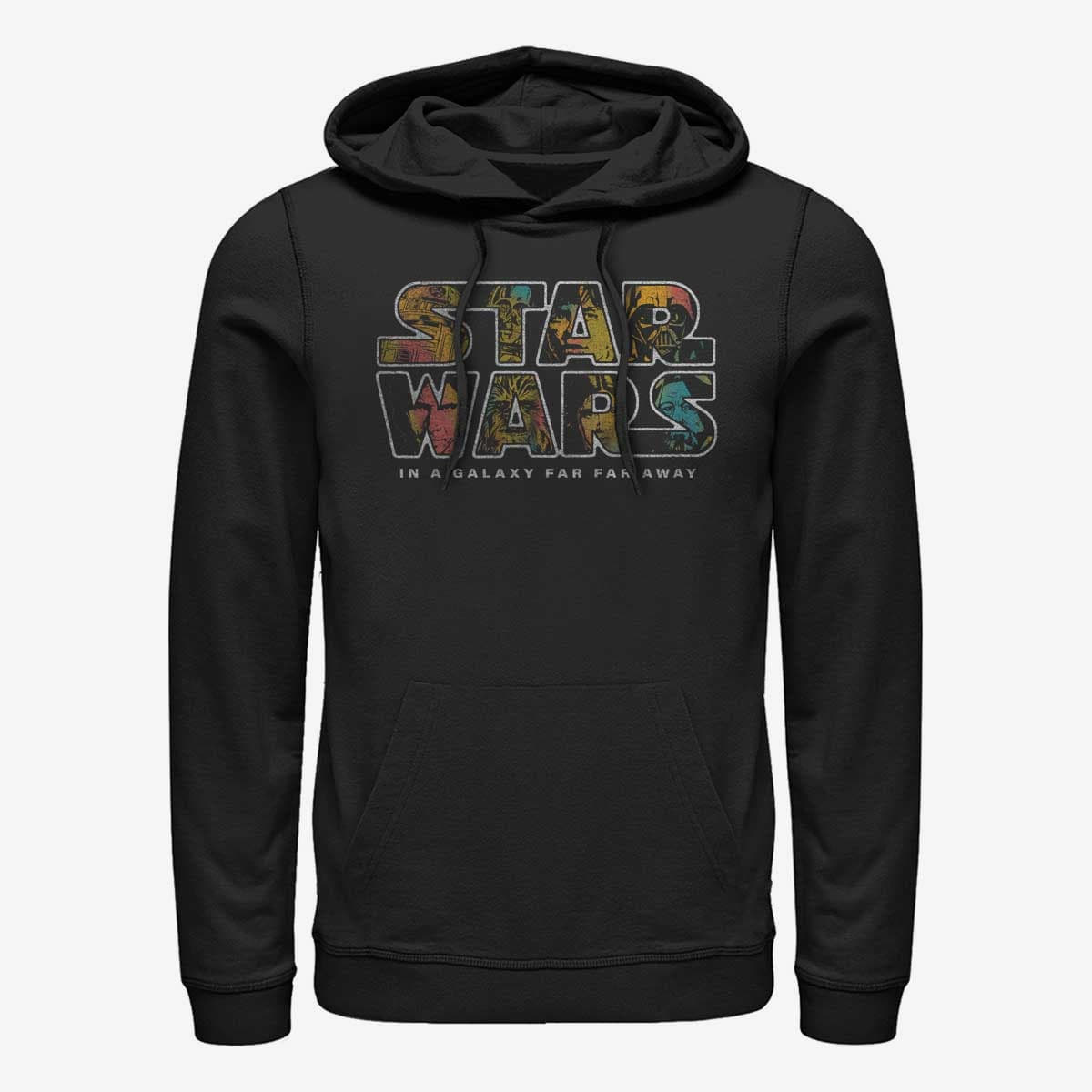 Džemperiai su gobtuvais ir džemperiai Merch Star Wars - Pop Logo Fill Unisex Hoodie Black