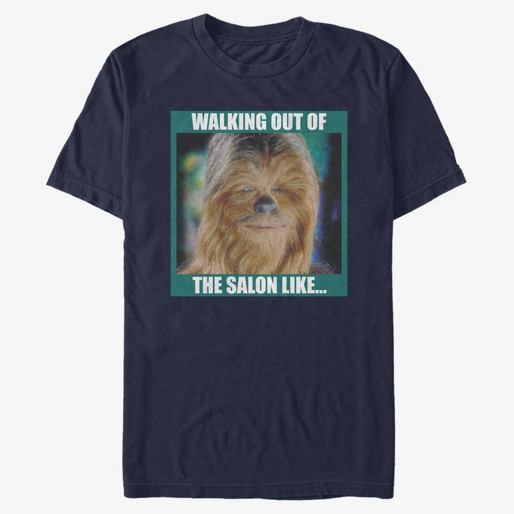 Тениски Merch Star Wars: Classic - Walking Out The Salon Unisex T-Shirt Navy Blue