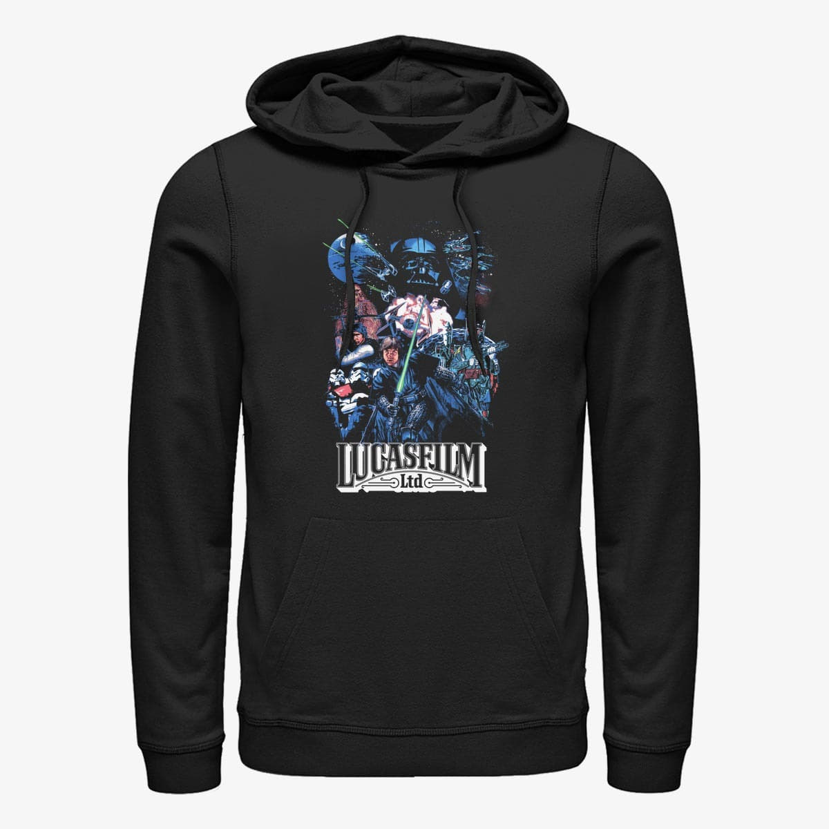 Dukserice Merch Star Wars - Lucas Group Shot Unisex Hoodie Black