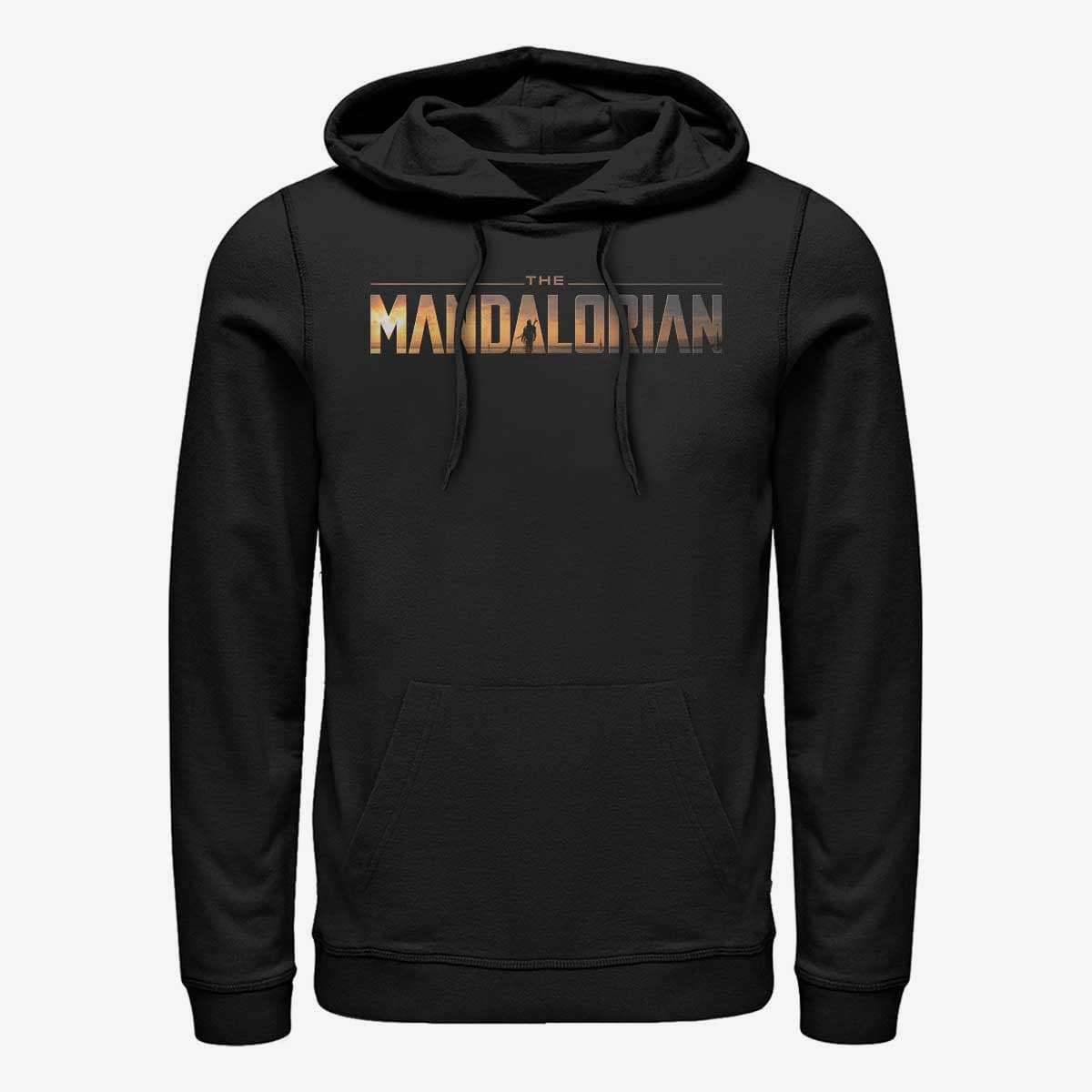 Sweatshirts Merch Star Wars: The Mandalorian - Mandalorian Logo Unisex Hoodie Black