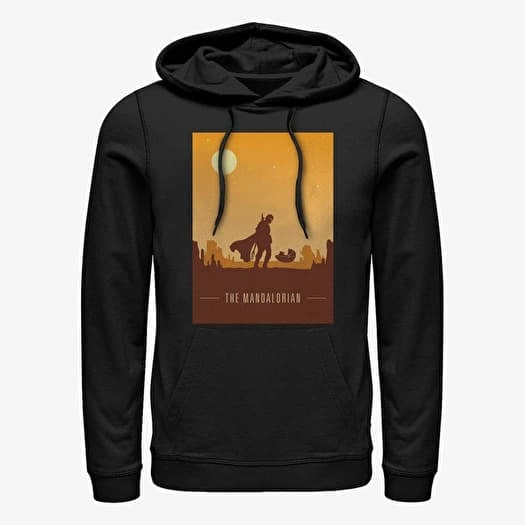 Sweatshirt Merch Star Wars: The Mandalorian - Mando and Child Poster Unisex Hoodie Black