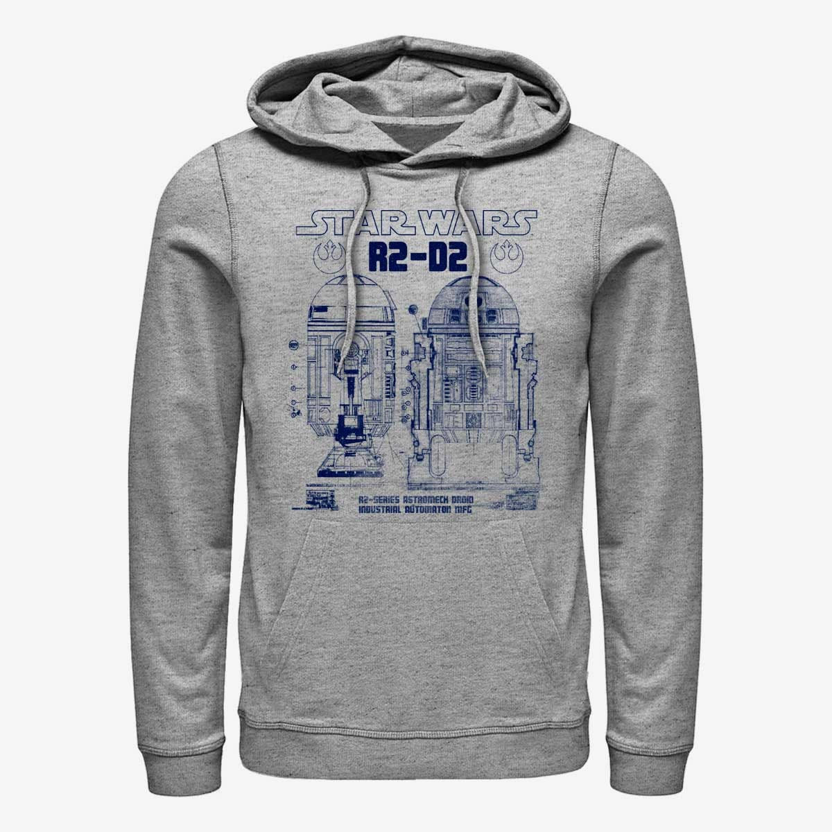 Dukserice Merch Star Wars: Classic - Astro Mecha Schema Unisex Hoodie Heather Grey