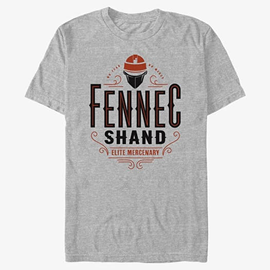 Majica Merch Star Wars Book of Boba Fett - Fennec Shand Elite Mercenary Unisex T-Shirt Heather Grey