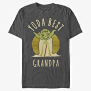 Merch Star Wars: Classic - Best Grandpa Yoda Says Unisex T-Shirt Dark Heather Grey