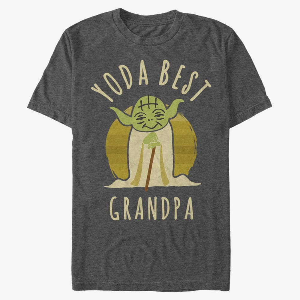 Тениски Merch Star Wars: Classic - Best Grandpa Yoda Says Unisex T-Shirt Dark Heather Grey