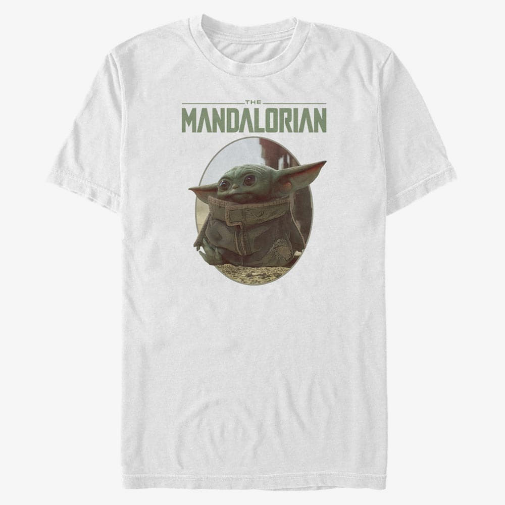 Marškinėliai Merch Star Wars: The Mandalorian - The Look Unisex T-Shirt White