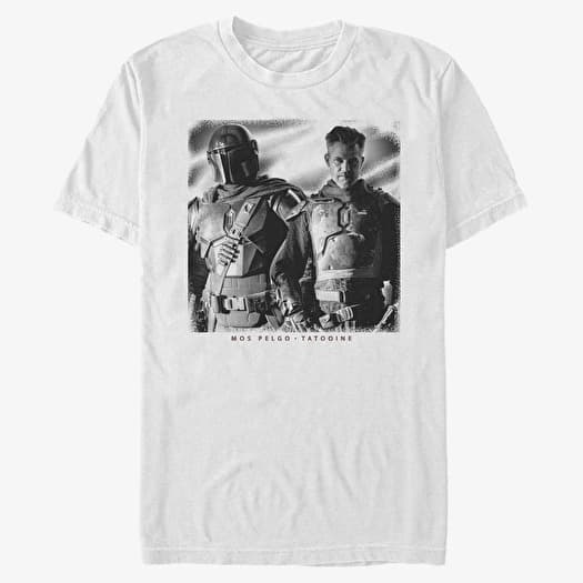 Majica Merch Star Wars: The Mandalorian - Heroes Unisex T-Shirt White