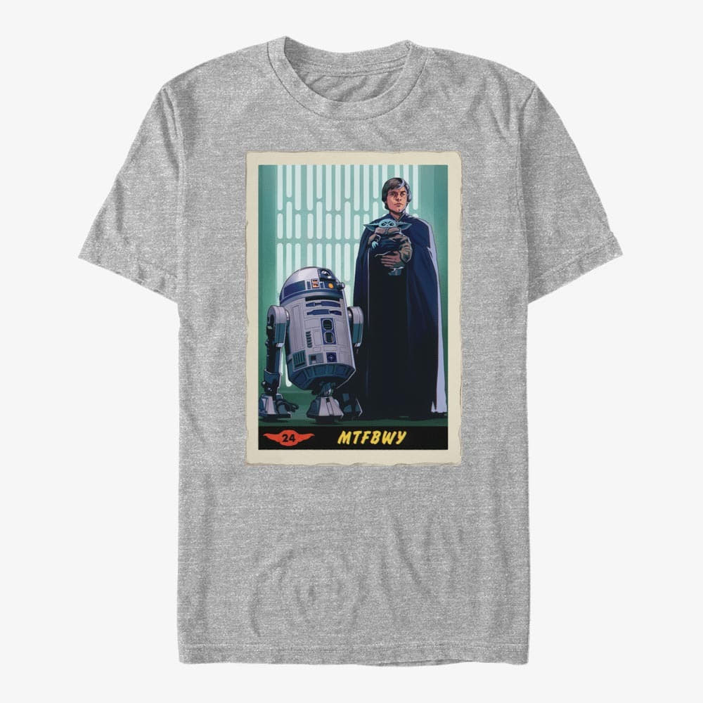 Тениски Merch Star Wars: The Mandalorian - Training Begins Card Unisex T-Shirt Heather Grey