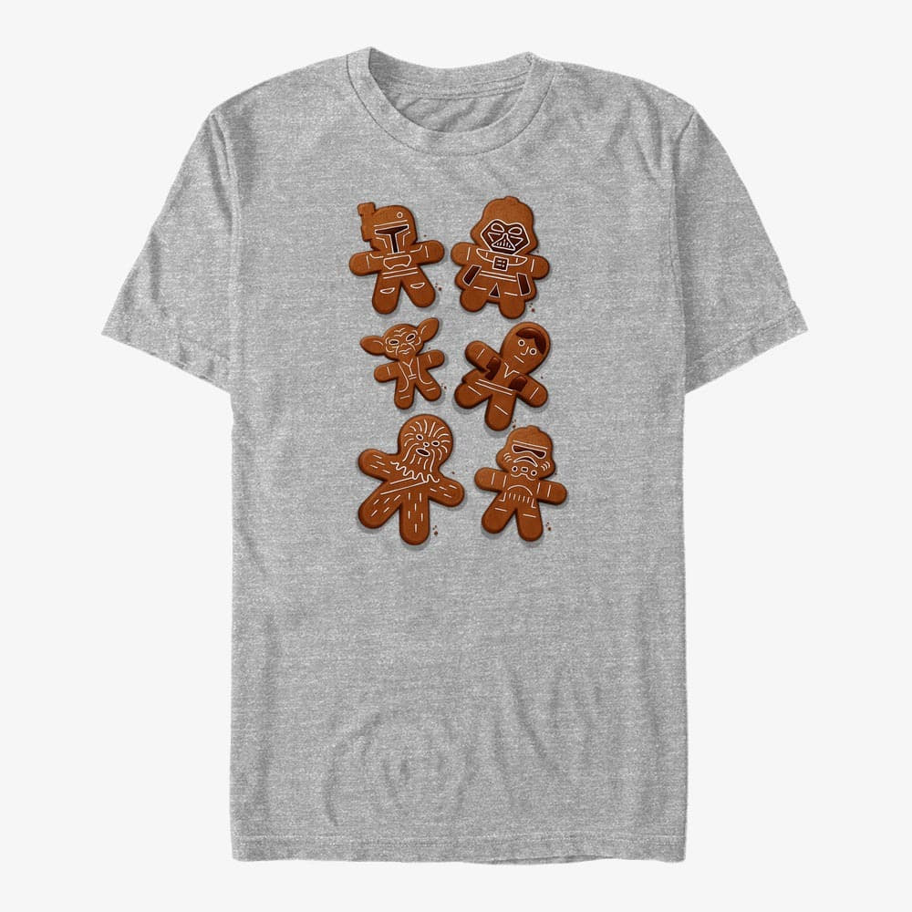 majice kratkih rukava Merch Star Wars: Classic - Gingerbread Wars Unisex T-Shirt Heather Grey