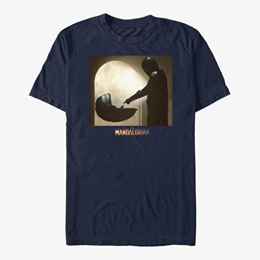Merch Star Wars: The Mandalorian - Boxed Scene Unisex T-Shirt Navy Blue