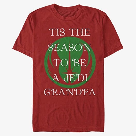 T-shirt Merch Star Wars: Classic - Jedi Grandpa Unisex T-Shirt Red