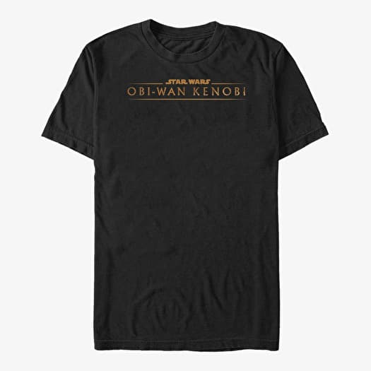 Tričko Merch Star Wars Obi-Wan - Gold Logo Unisex T-Shirt Black