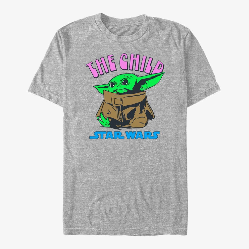 Pólók Merch Star Wars: The Mandalorian - CHILD Unisex T-Shirt Heather Grey