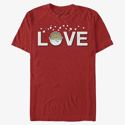 T-shirt Merch Star Wars: The Mandalorian - Love With The Child Unisex T-Shirt Red