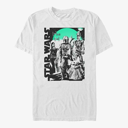 Merch Star Wars: The Mandalorian - Group Poster Unisex T-Shirt White