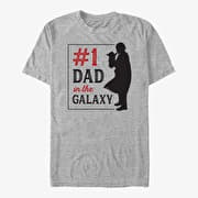 Merch Star Wars: The Mandalorian - Mando Silhouette Unisex T-Shirt Heather Grey