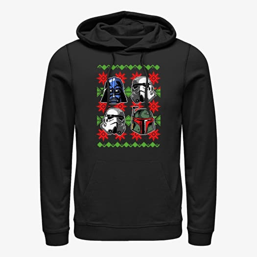 Sweatshirt Merch Star Wars: Classic - Holiday Faces Unisex Hoodie Black