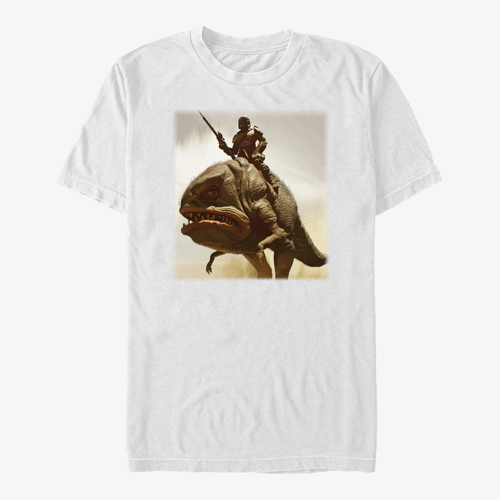 Μπλουζάκια Merch Star Wars: The Mandalorian - Mando Hero Shot Unisex T-Shirt White