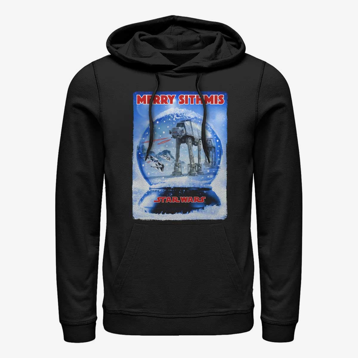 Džemperiai su gobtuvais ir džemperiai Merch Star Wars: Classic - Snow Global Domination Unisex Hoodie Black
