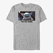 Merch Star Wars: The Mandalorian - All Ears Unisex T-Shirt Heather Grey