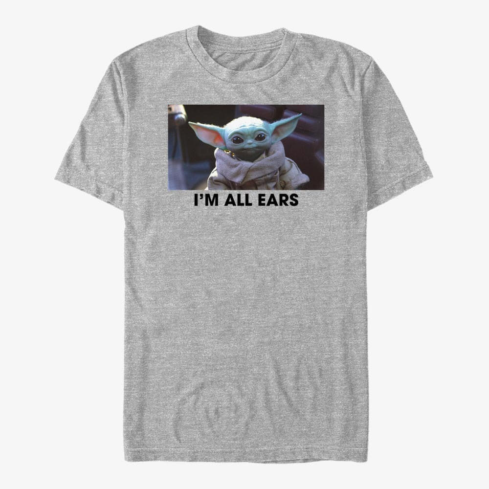 Тениски Merch Star Wars: The Mandalorian - All Ears Unisex T-Shirt Heather Grey
