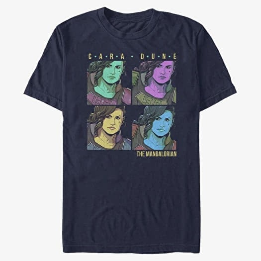 T-shirt Merch Star Wars: The Mandalorian - Cara Dune Box Unisex T-Shirt Navy Blue