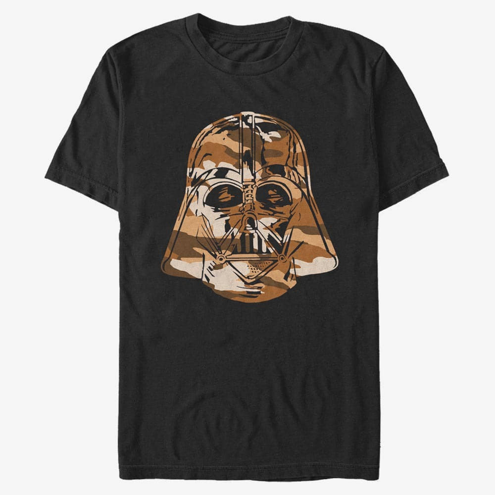Trička Merch Star Wars - Camo Vader Orange Unisex T-Shirt Black