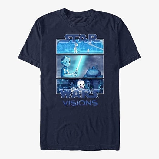 T-shirt Merch Star Wars: Visions - Tri Panel Unisex T-Shirt Navy Blue