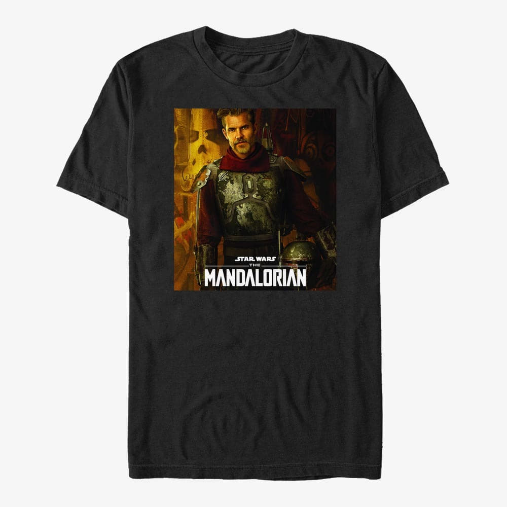 Тениски Merch Star Wars: The Mandalorian - The Marshall Poster Unisex T-Shirt Black