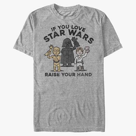 Merch Star Wars: Classic - Raise Your Hands Unisex T-Shirt Heather Grey