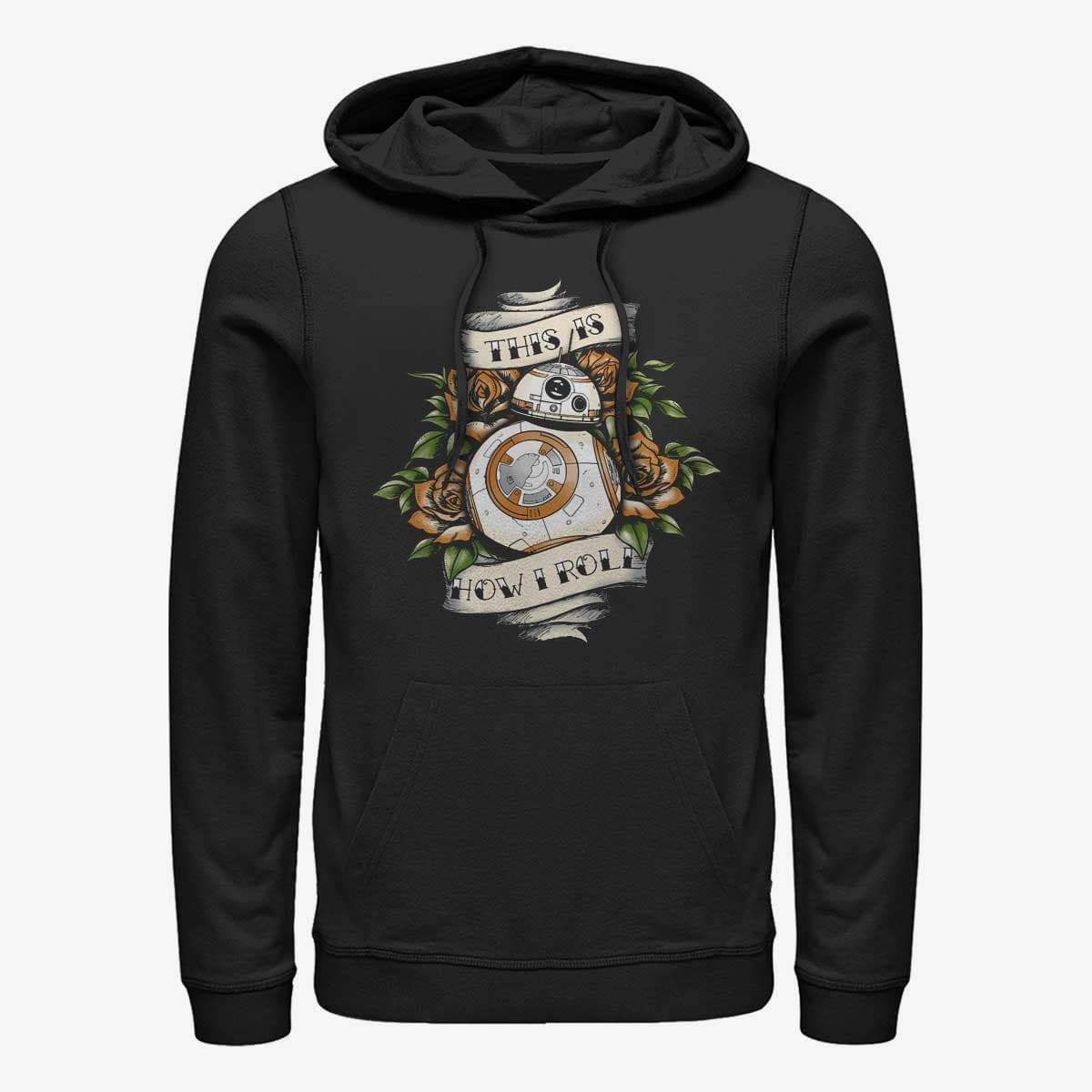 Hoodies and sweatshirts  Merch Star Wars: Episode 7 - BB8 Tat Unisex Hoodie Black