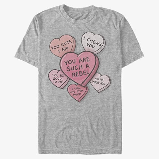 Merch Star Wars: Classic - Candy Hearts Unisex T-Shirt Heather Grey