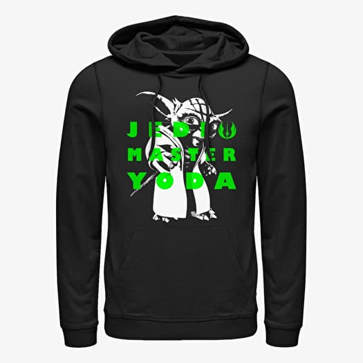 Суитшърт Merch Star Wars: Clone Wars - Yoda Text Unisex Hoodie Black