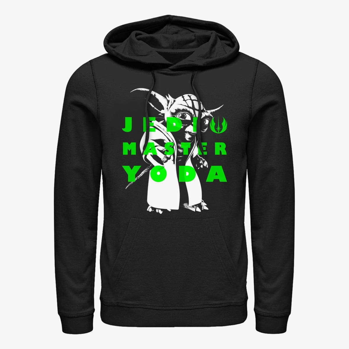 Суитчъри Merch Star Wars: Clone Wars - Yoda Text Unisex Hoodie Black