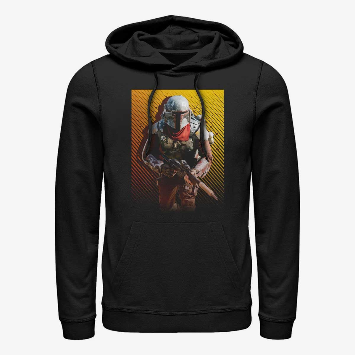 Pulóverek Merch Star Wars: The Mandalorian - Solo Marshal Unisex Hoodie Black