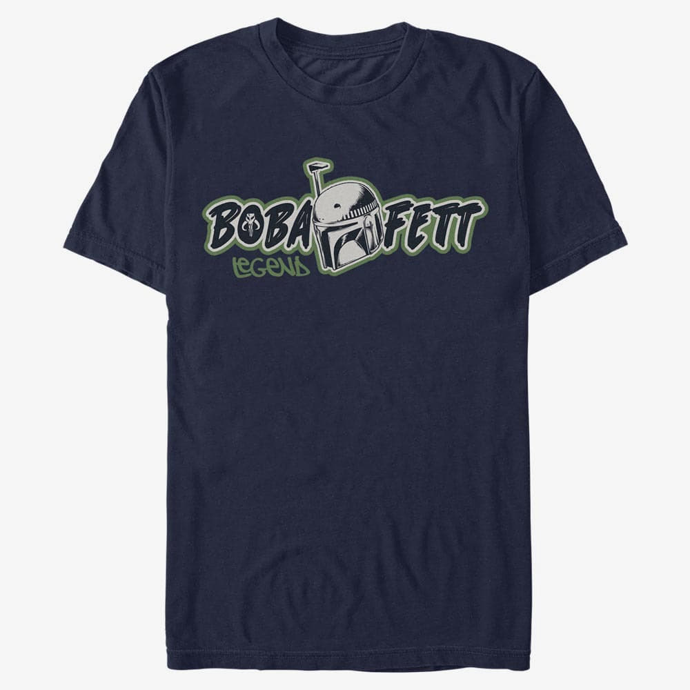 Magliette Merch Star Wars Book of Boba Fett - Legend Boba Unisex T-Shirt Navy Blue