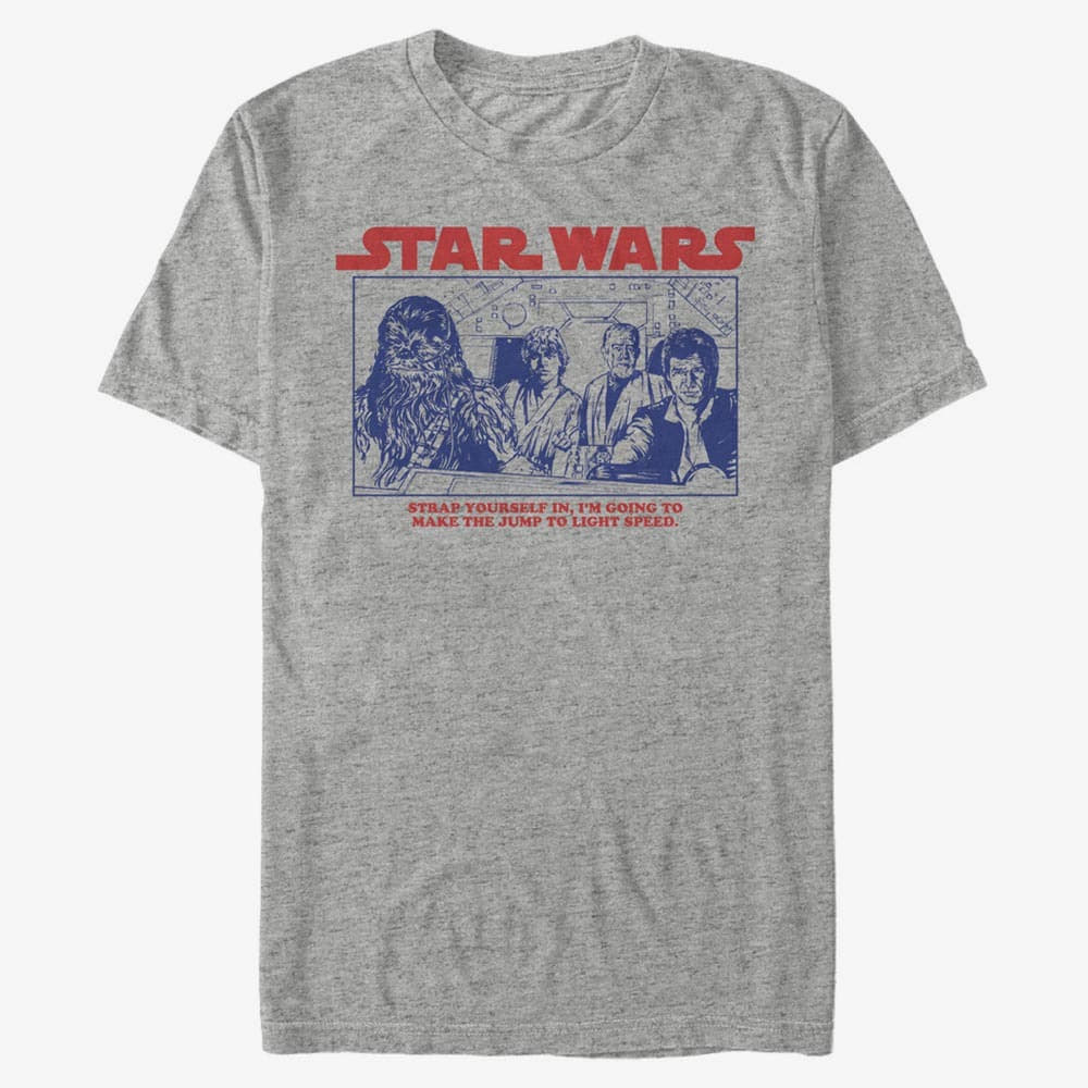 T-Shirts Merch Star Wars - Light Speed Unisex T-Shirt Heather Grey