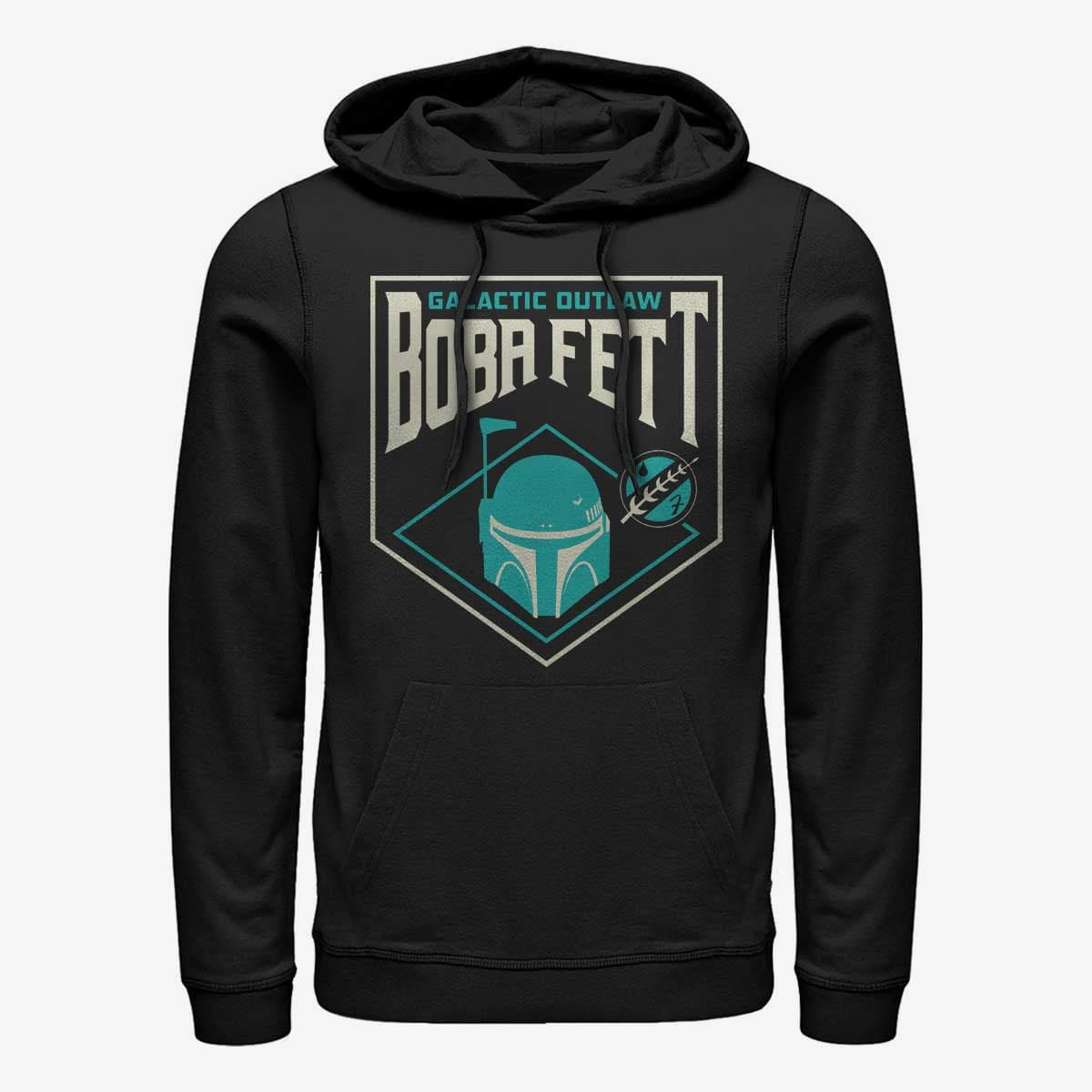 Суитчъри Merch Star Wars Book of Boba Fett - Galactic Outlaw Badge Unisex Hoodie Black