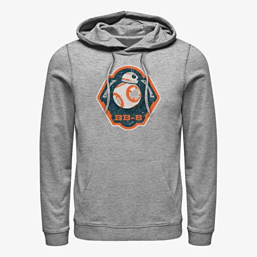 Sweatshirt Merch Star Wars: Episode 7 - BB8 Badge Unisex Hoodie Heather Grey