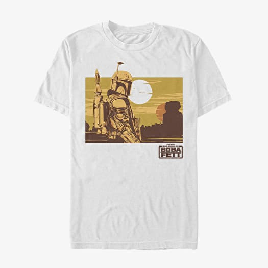 Merch Star Wars Book of Boba Fett - Boba Landscape Unisex T-Shirt White